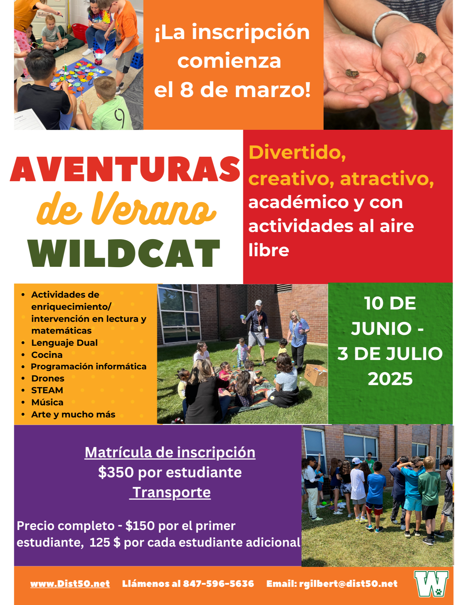 Summer Adventures Flyer Spanish