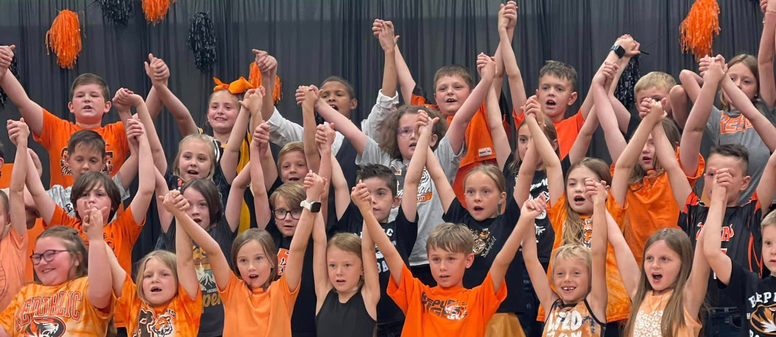 Schofield students and teachers participating in field day