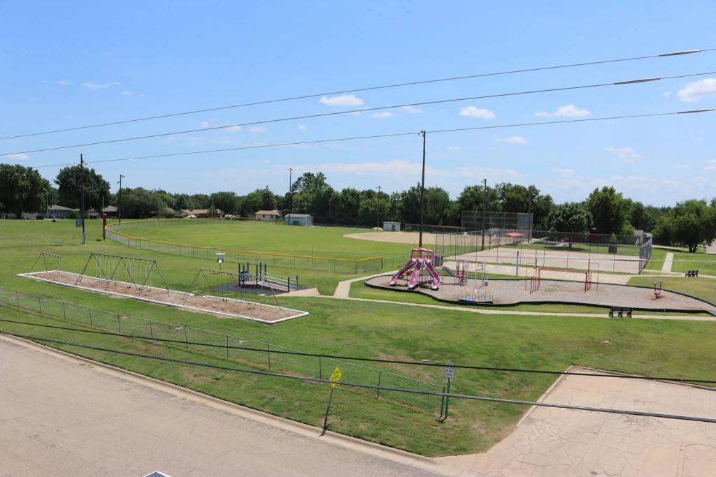 A photo of the school playground