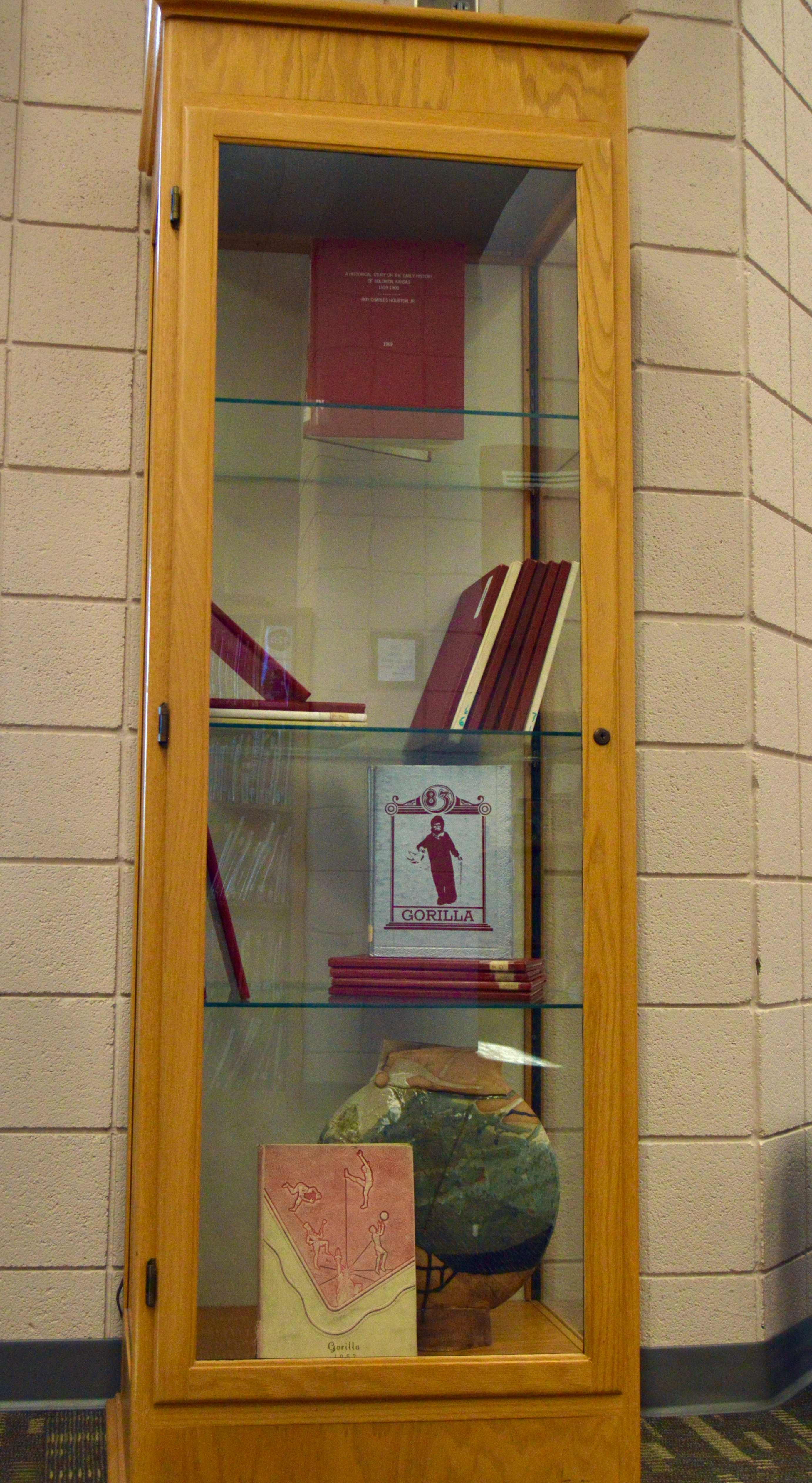 Past yearbooks on display