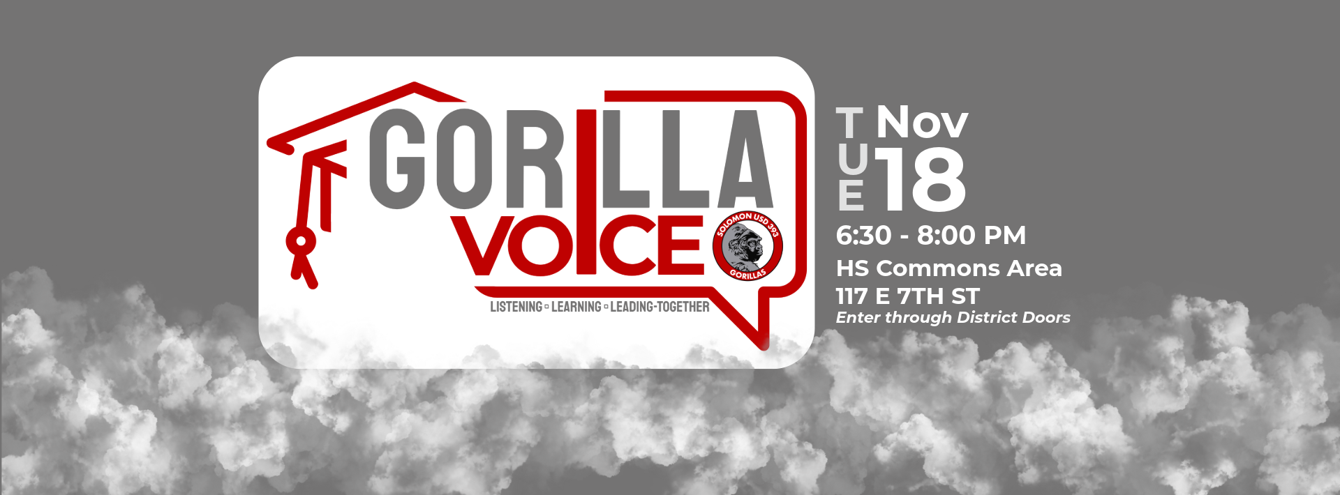 Gorilla Voice event ad