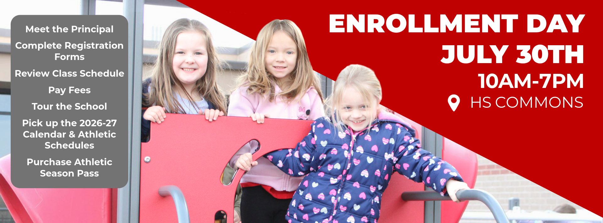 Enrollment Day July 30th 10am-7pm