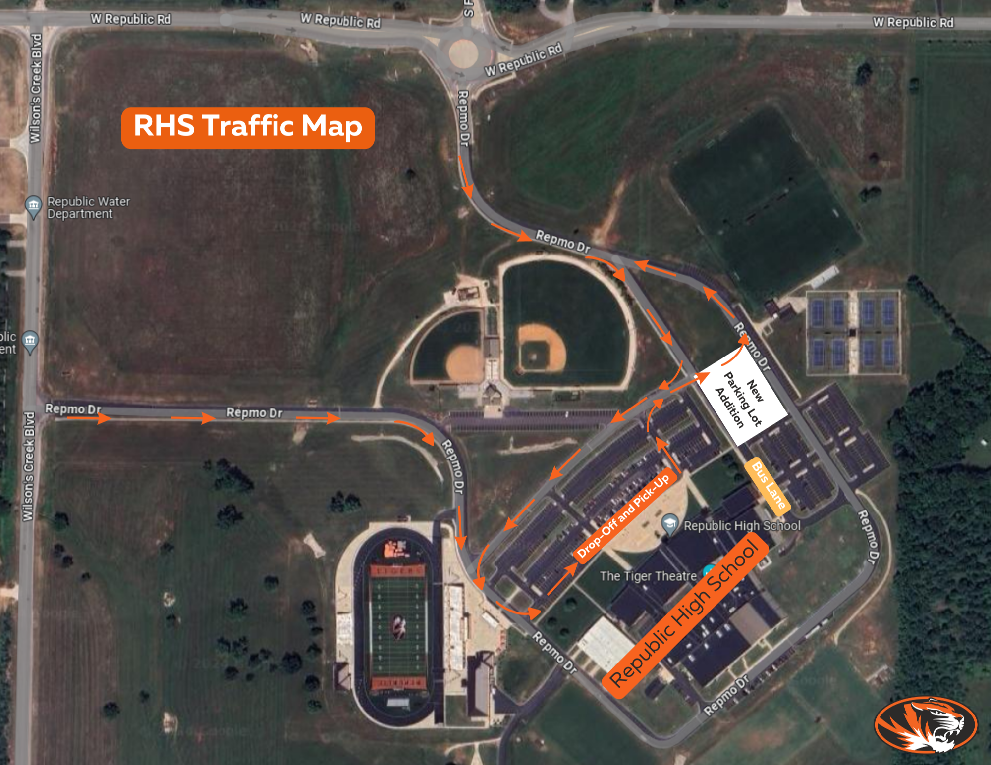 republic high school traffic map