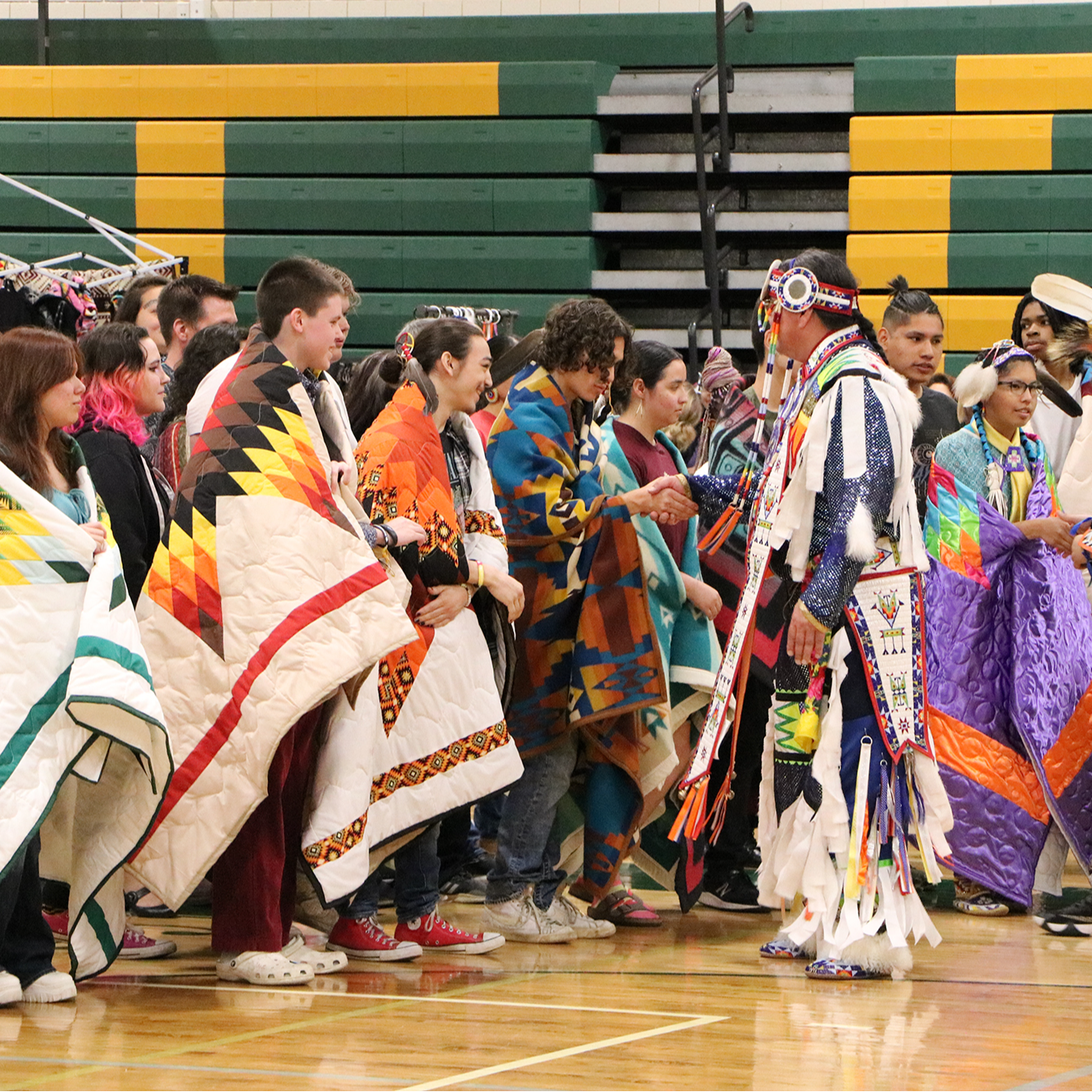 Image of RPS Native graduate at the 2023 Powwow