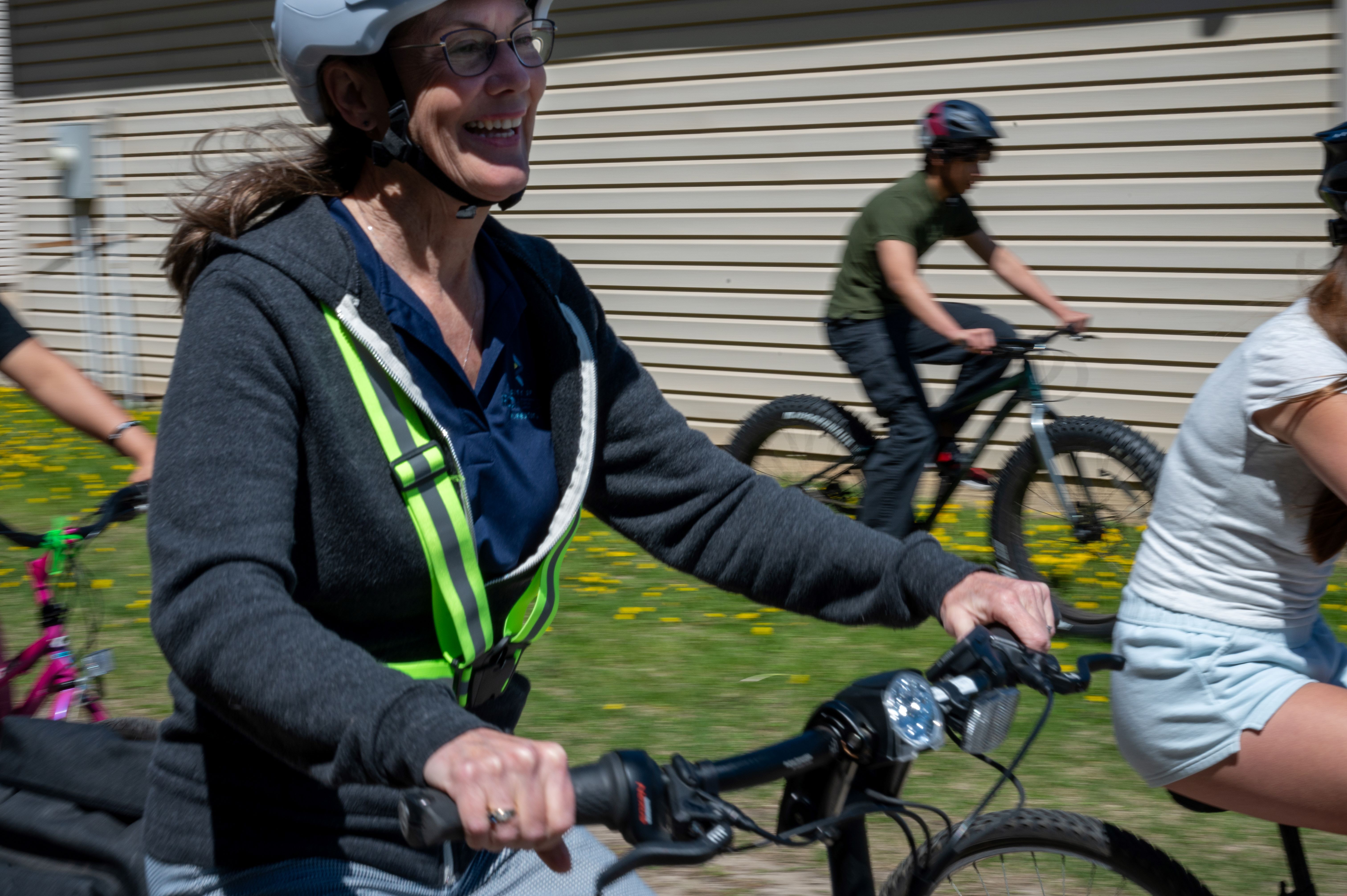 Mayor on bike ride