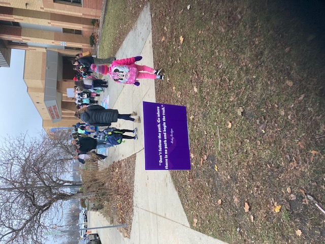 ruby bridges inspirational quate as students walk into school