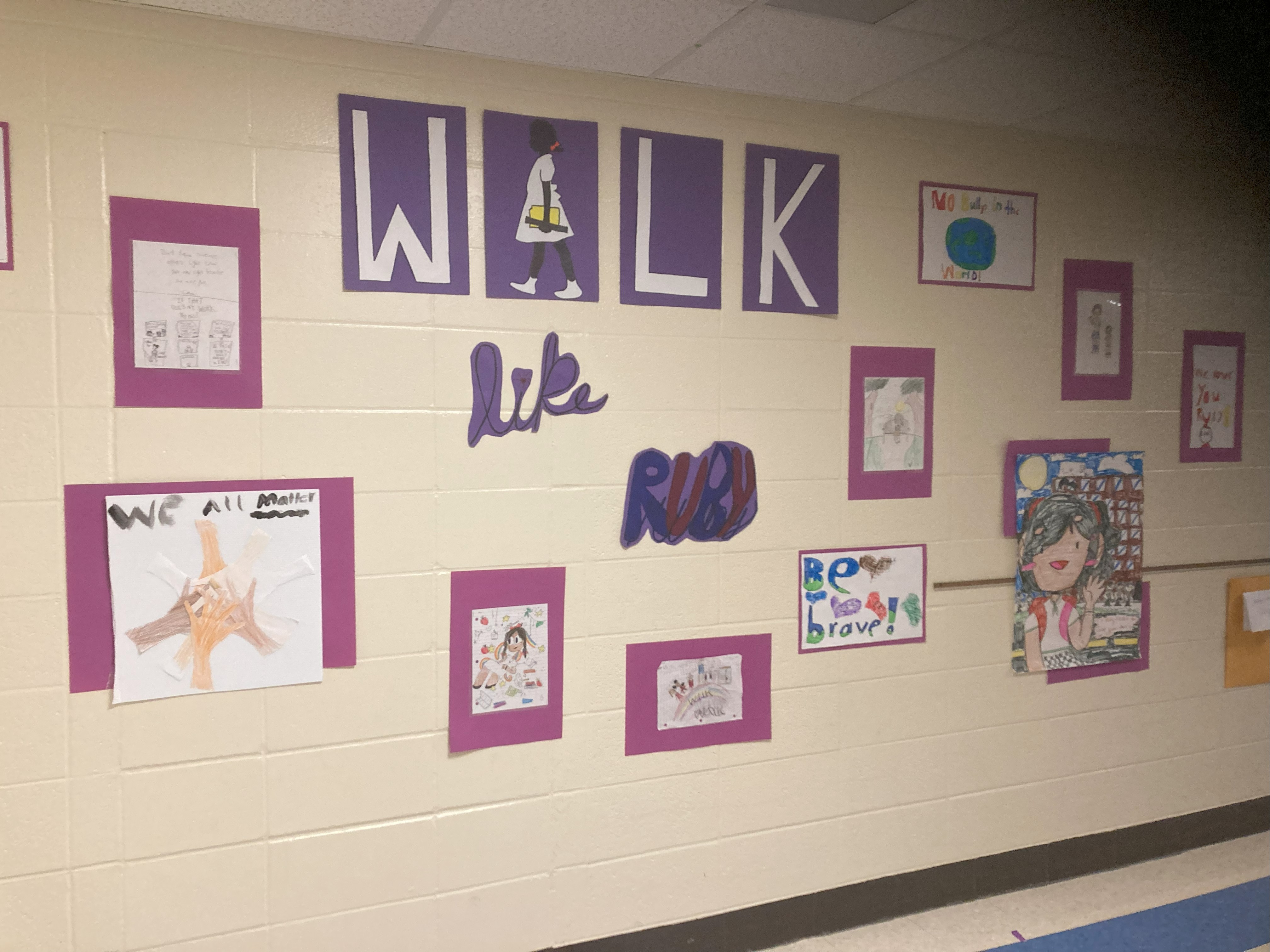 Walk to School Art on wall
