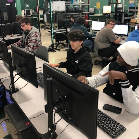 CISCO students working