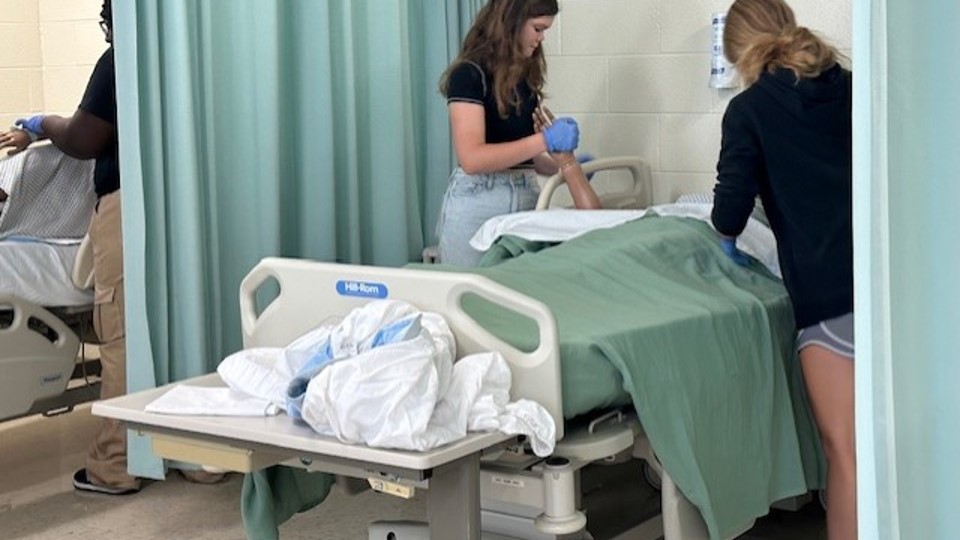 Nursing Assistant students working