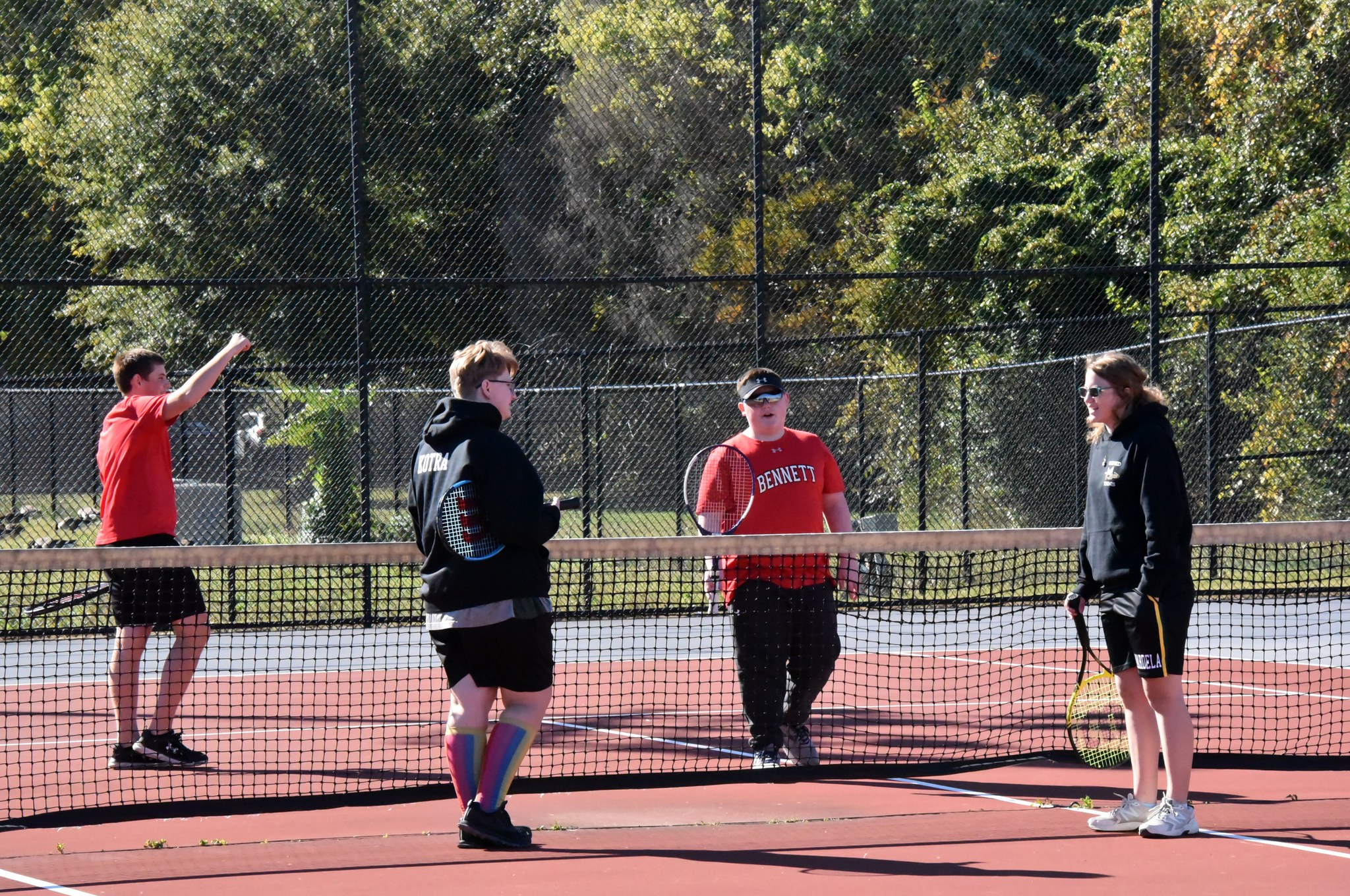 Image of Bennett High Unified Tennis players vs Mardela