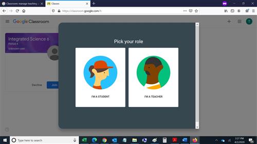 Google Classroom Screenshot