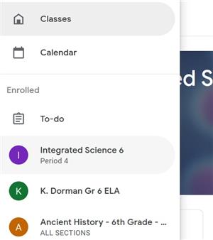 Google Classroom Screenshot