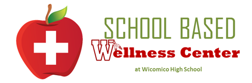 School Based Wellness Center at Wicomico High logo with apple