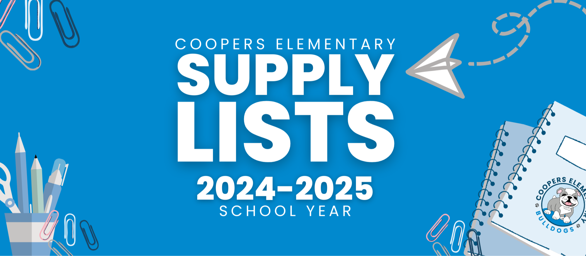 Coopers Elementary Supply Lists 2024-2025 School Year