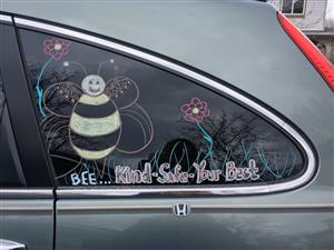 Painting on a car
