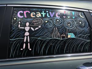 Painting on a car