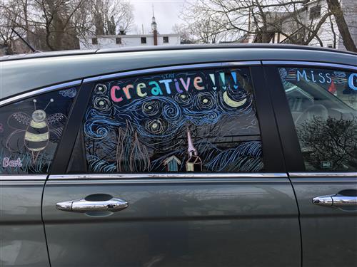 Painting on a car