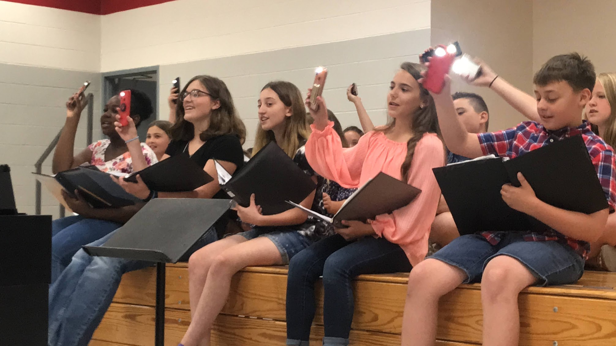 student in choir