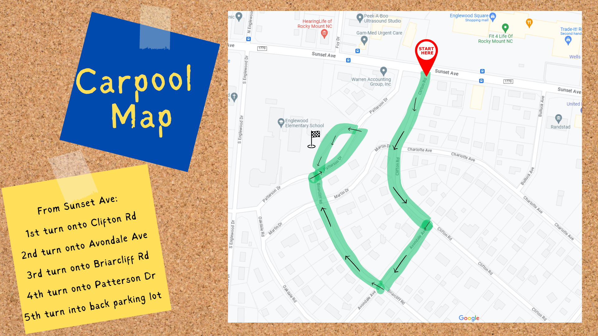 Carpool Map Directions