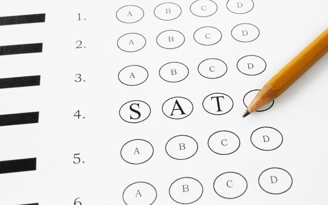 SAT Scantron with #2 pencil