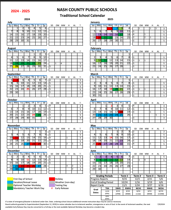 photo of district calendar 2425