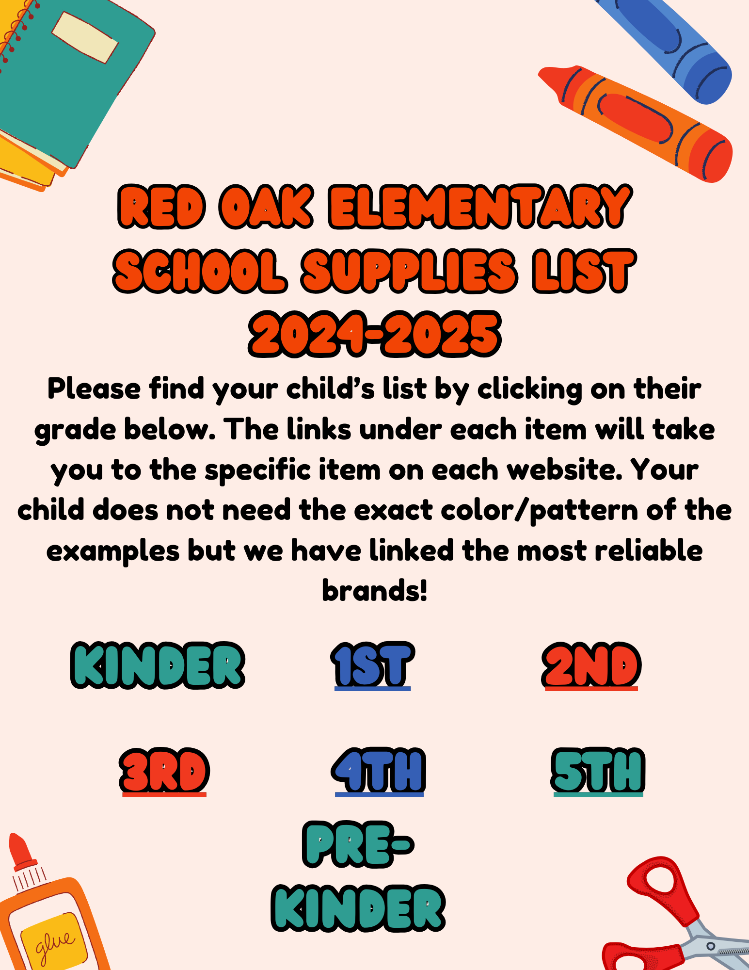 School Supply LIst