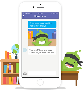 Phone with an image of Class Dojo