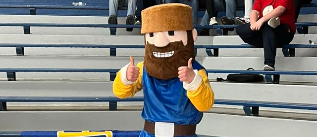 trico pioneer mascot giving thumbs up