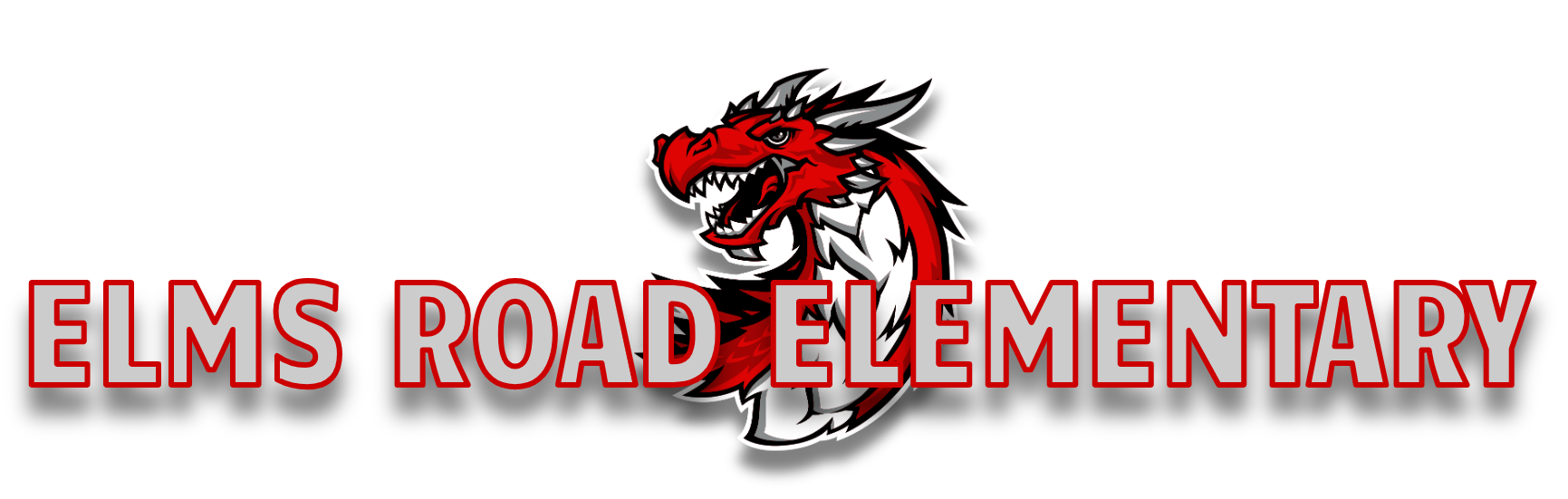 Dragon Logo with Title Elms Road Elementary