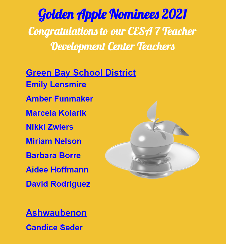 golden apple nominees 2021
