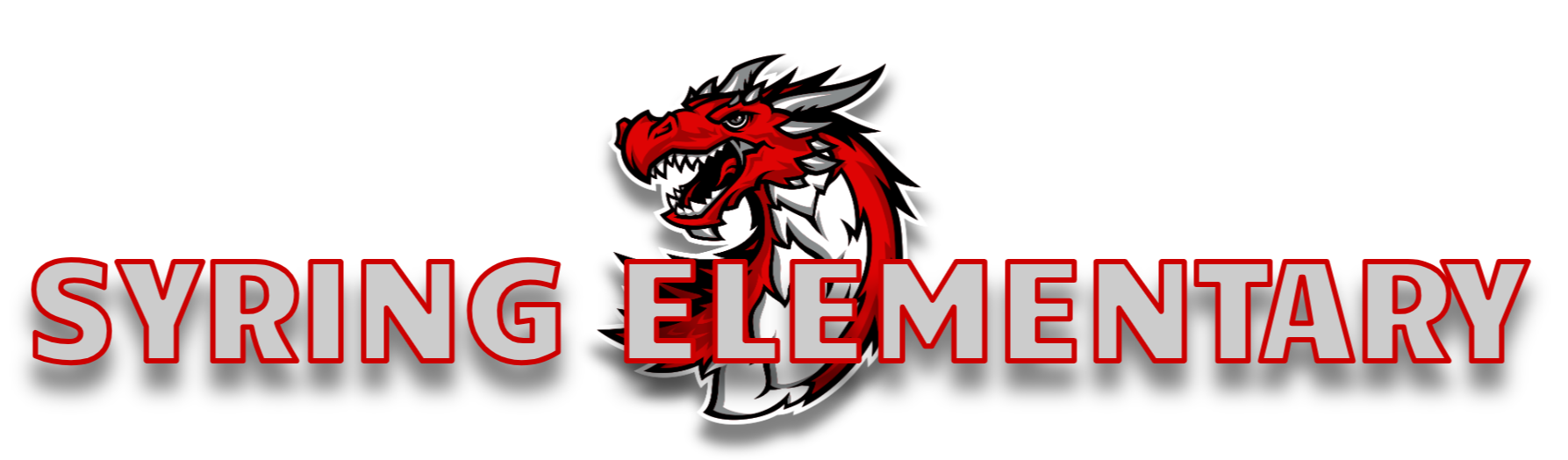 Dragon Logo with School Title Syring Elementary