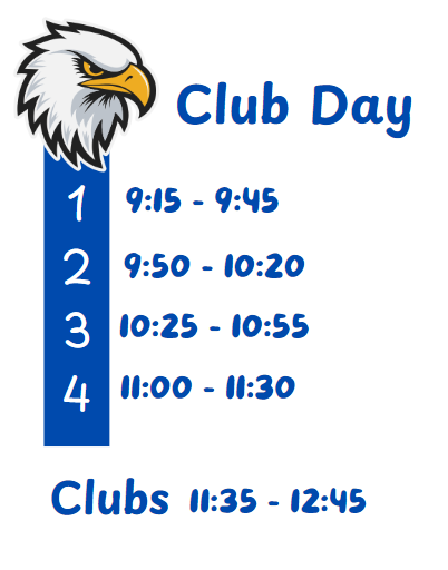 Club Day Schedule 2024-2025