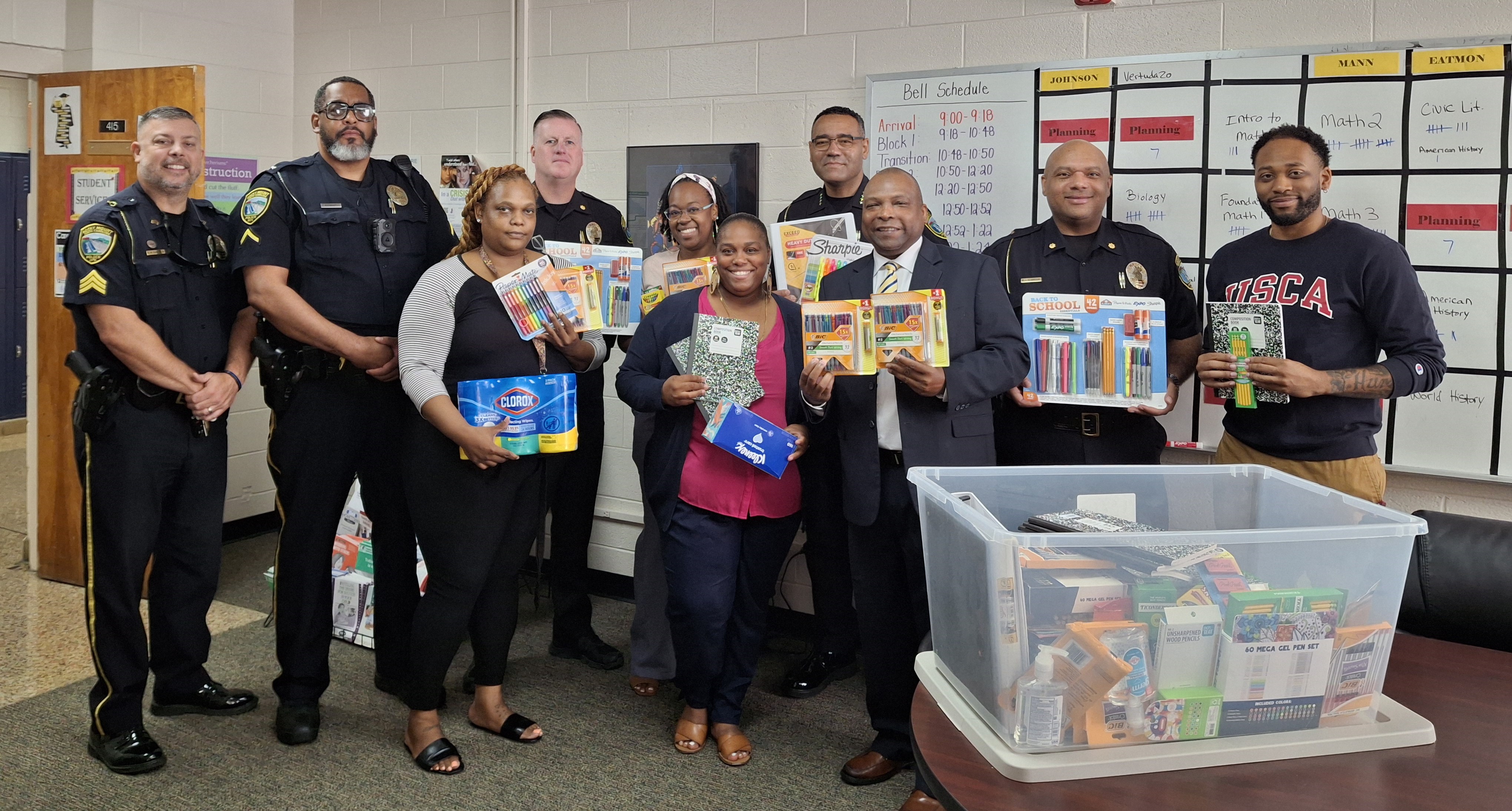 RMPD donates school supplies to TRA