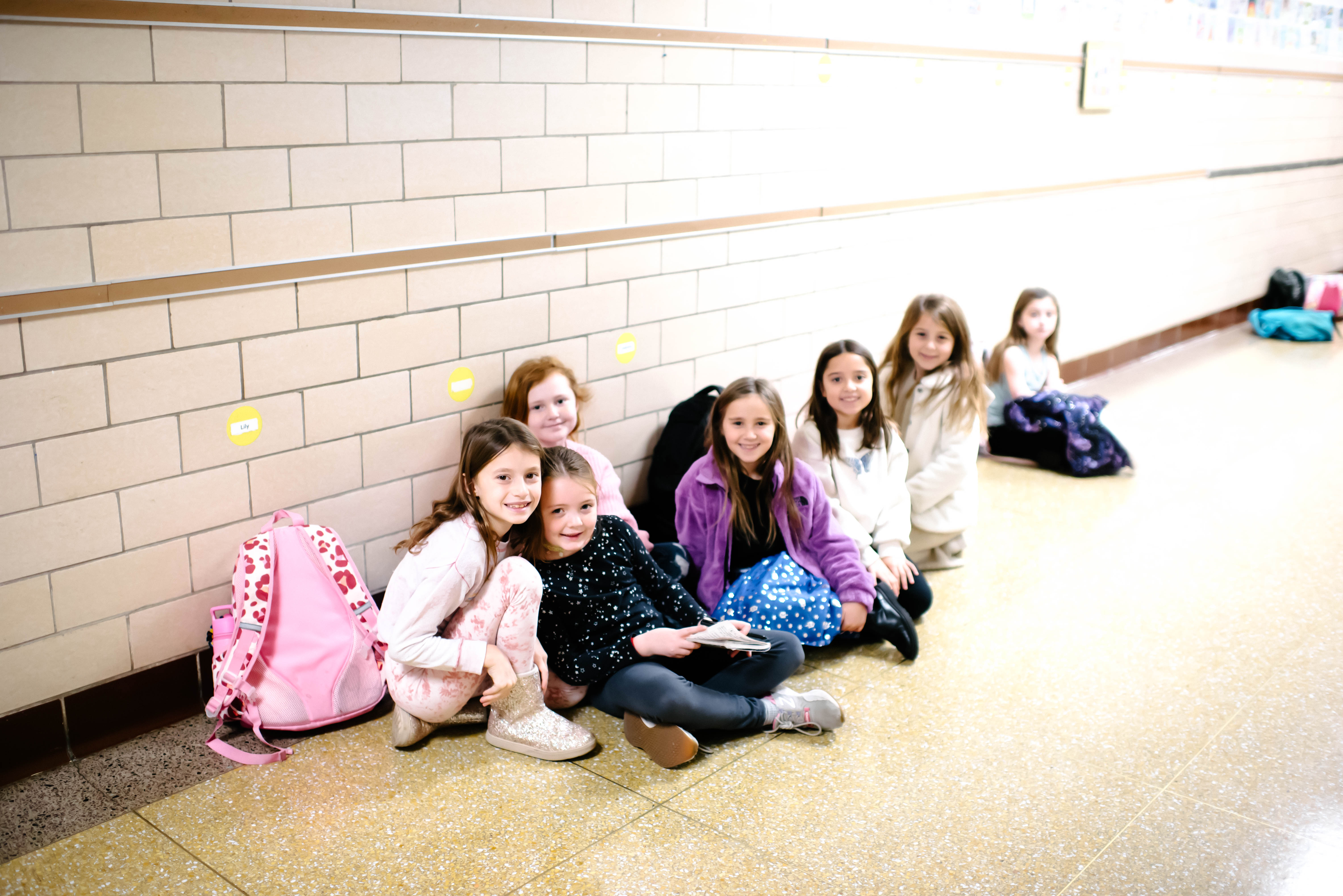 students in hallway