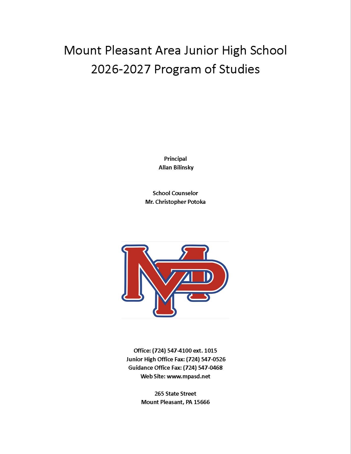 Program of Studies