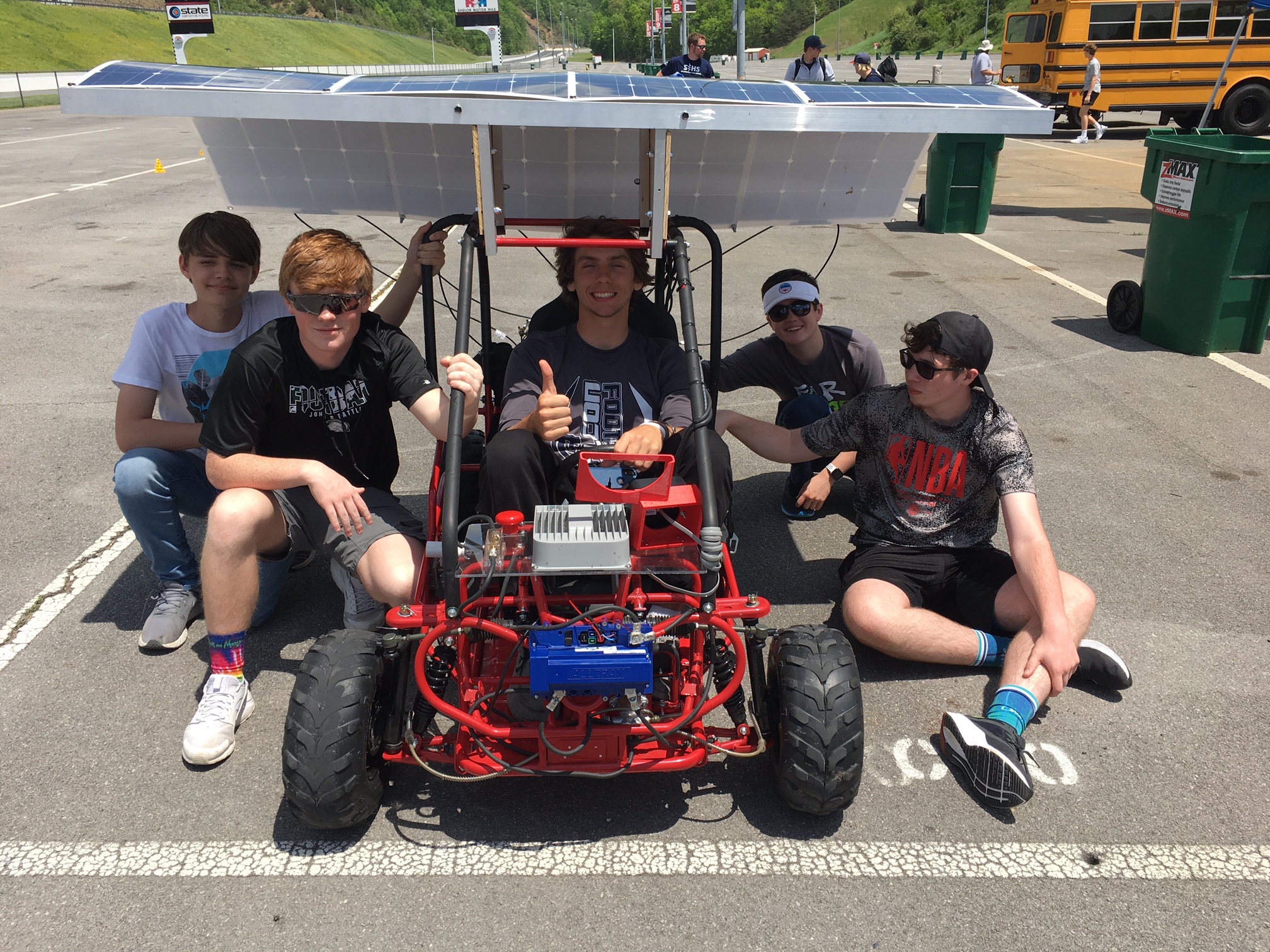 NEFF Students in go cart