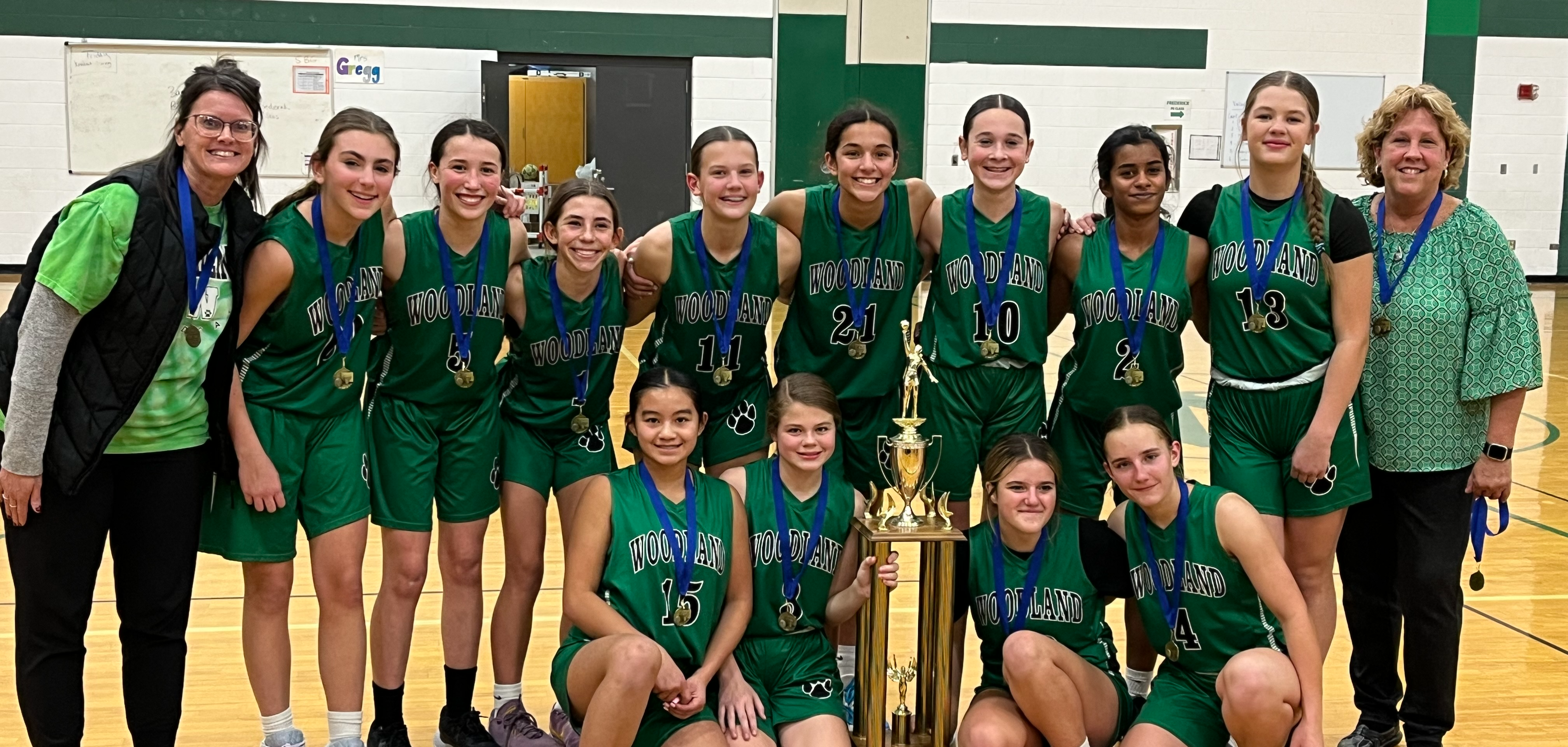 8th Grade Girls Basketball Team Conference Champions