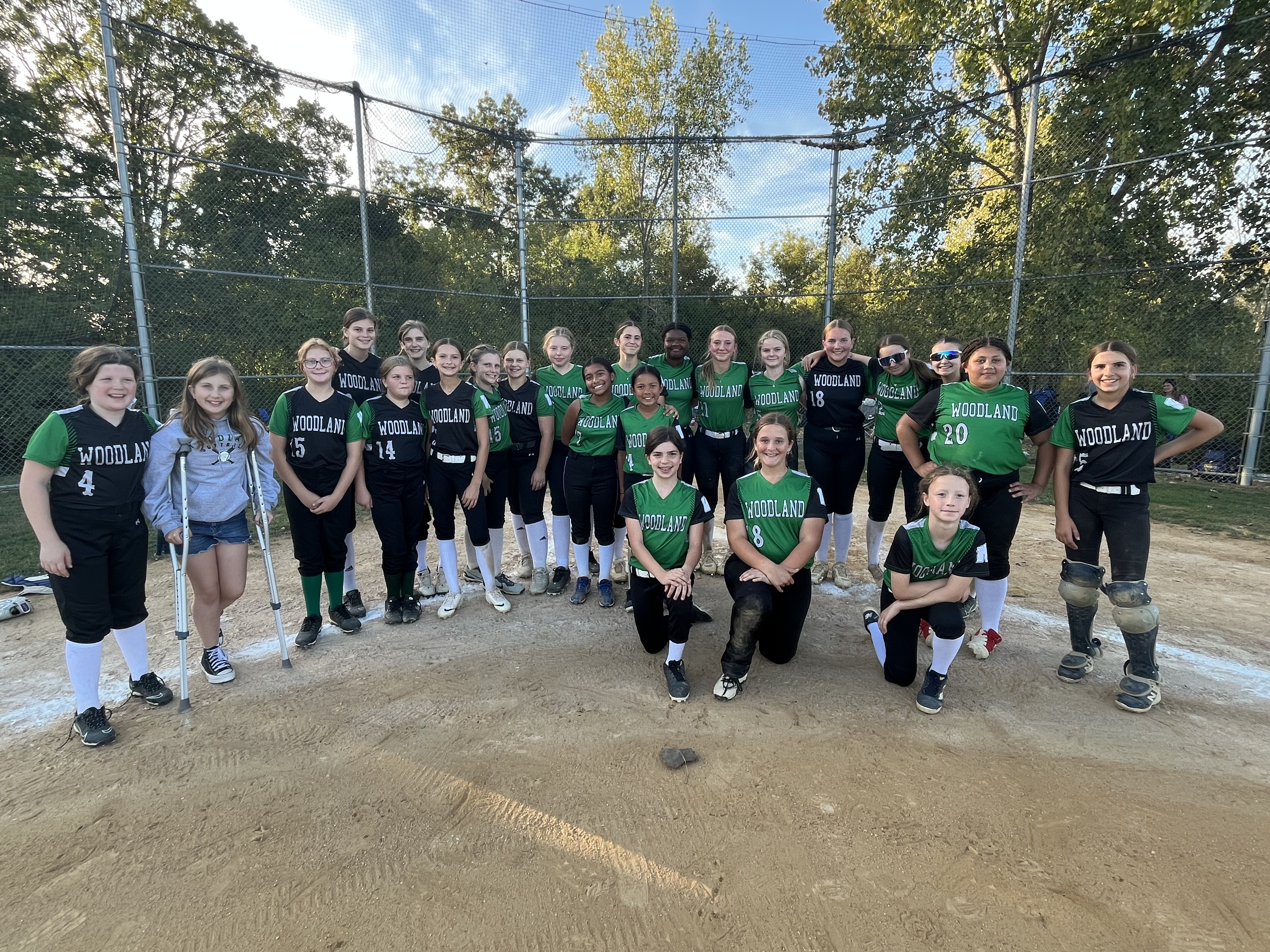 Woodland Softball Teams group photo Sept. 2025