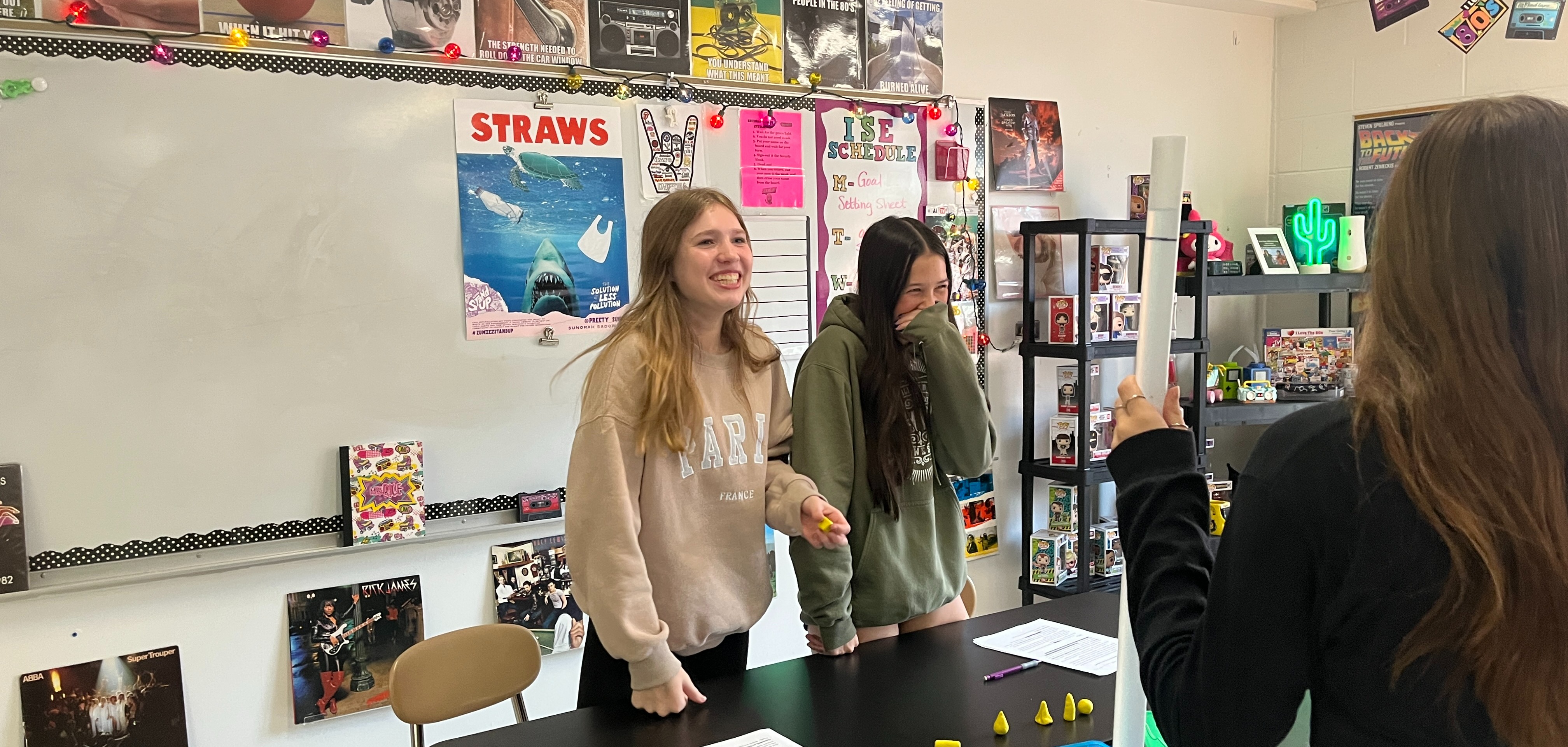 Students working on in-class assignment 