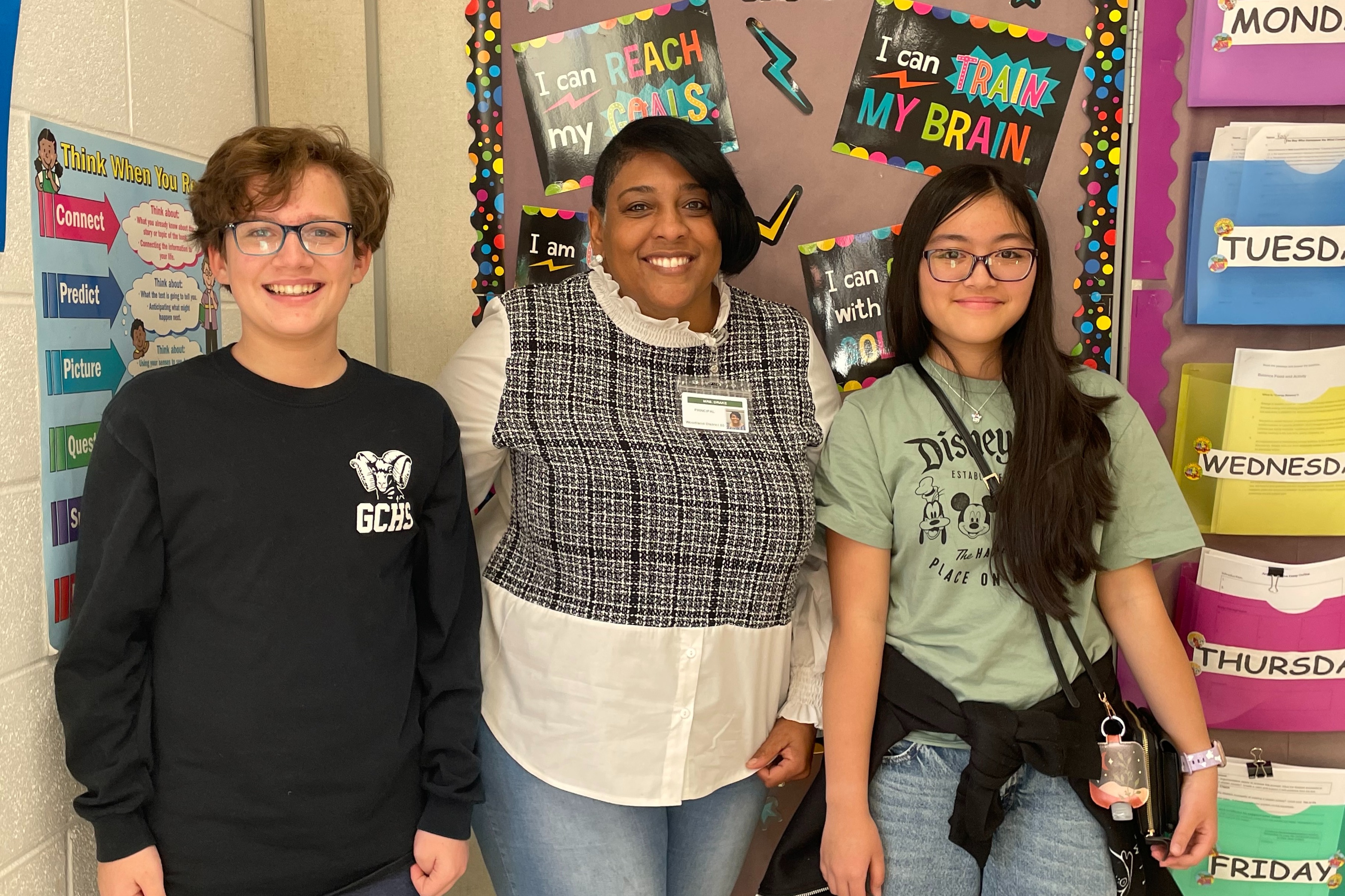 mrs. drake with students