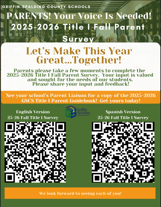 Fall Parent Survey QR codes