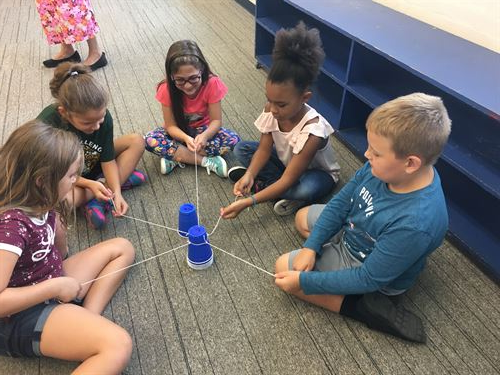 students doing activities
