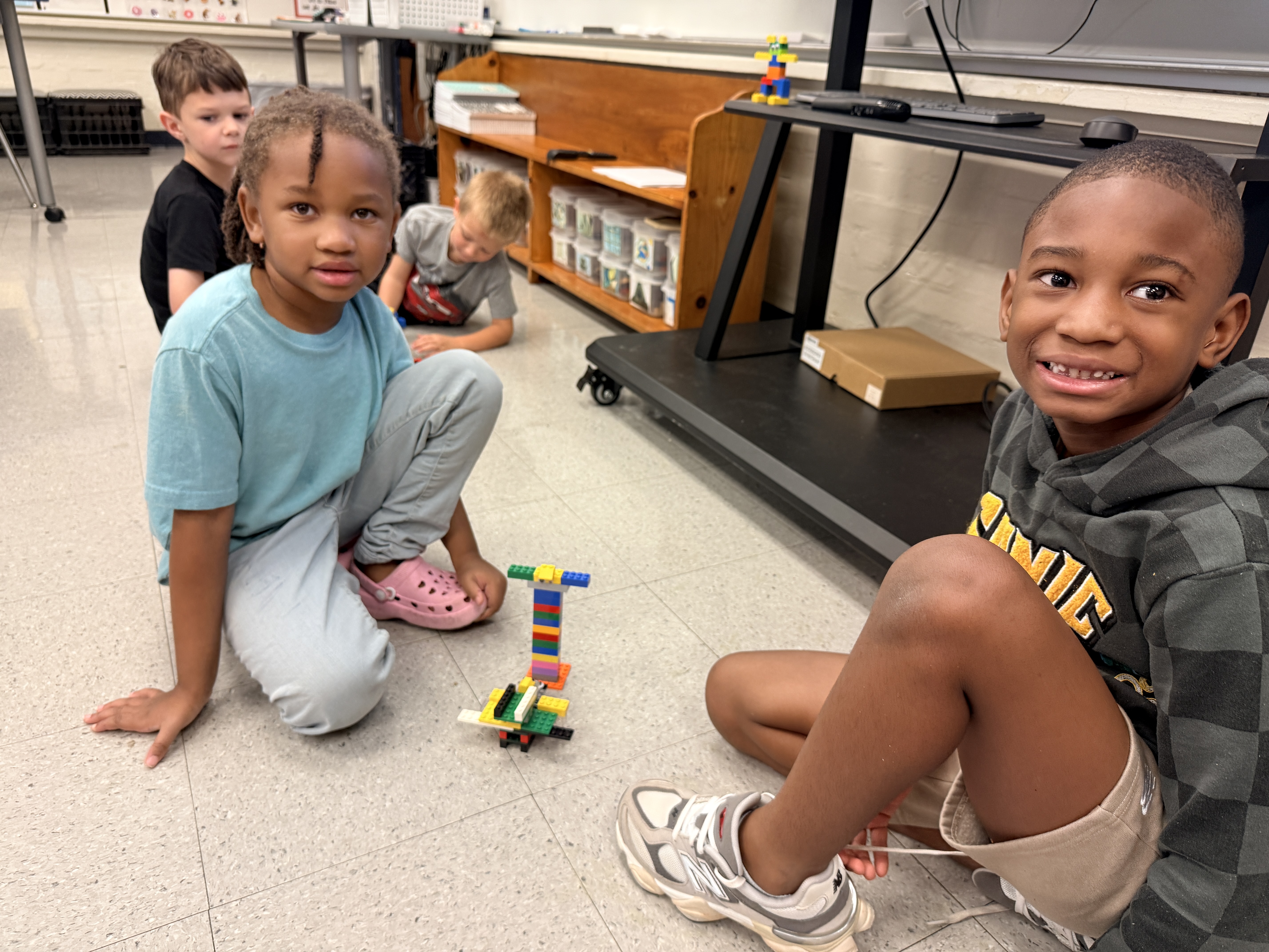 students working