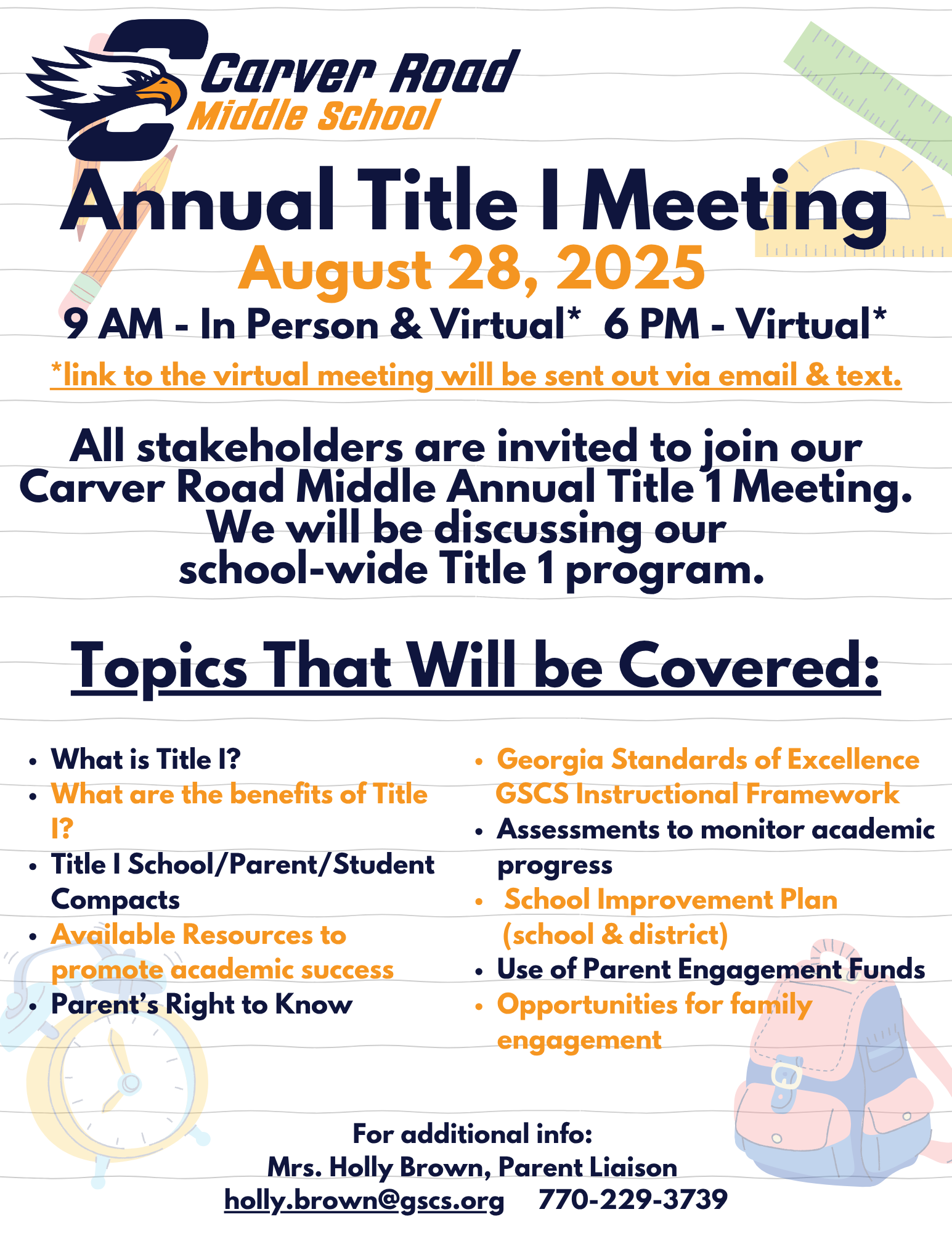 title 1 meeting 2025