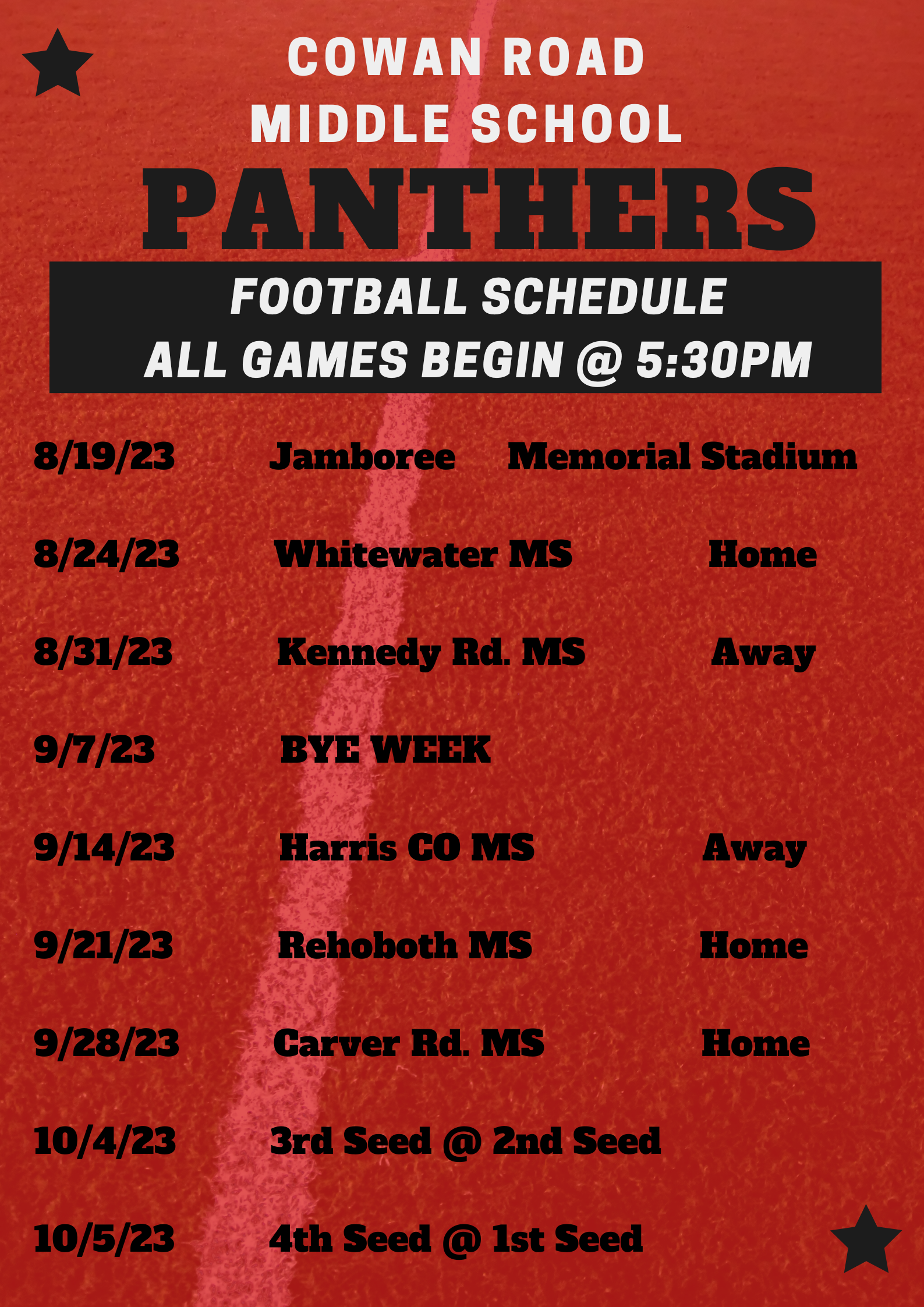 Football schedule