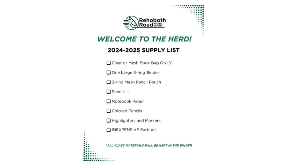 supply list