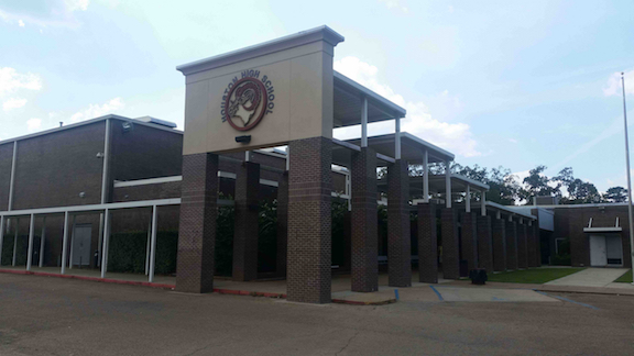 Houston High School building front