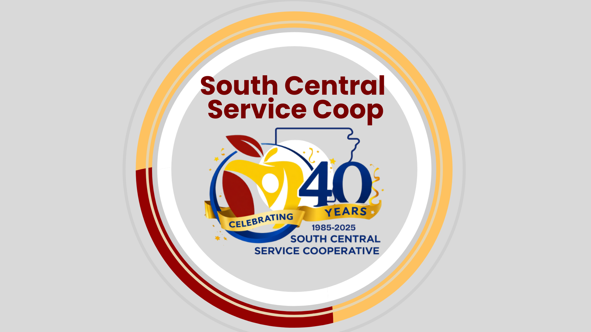 South Central Service Coop. 40 years of service with an apple and the state of Arkansas. #weARsouthcentral