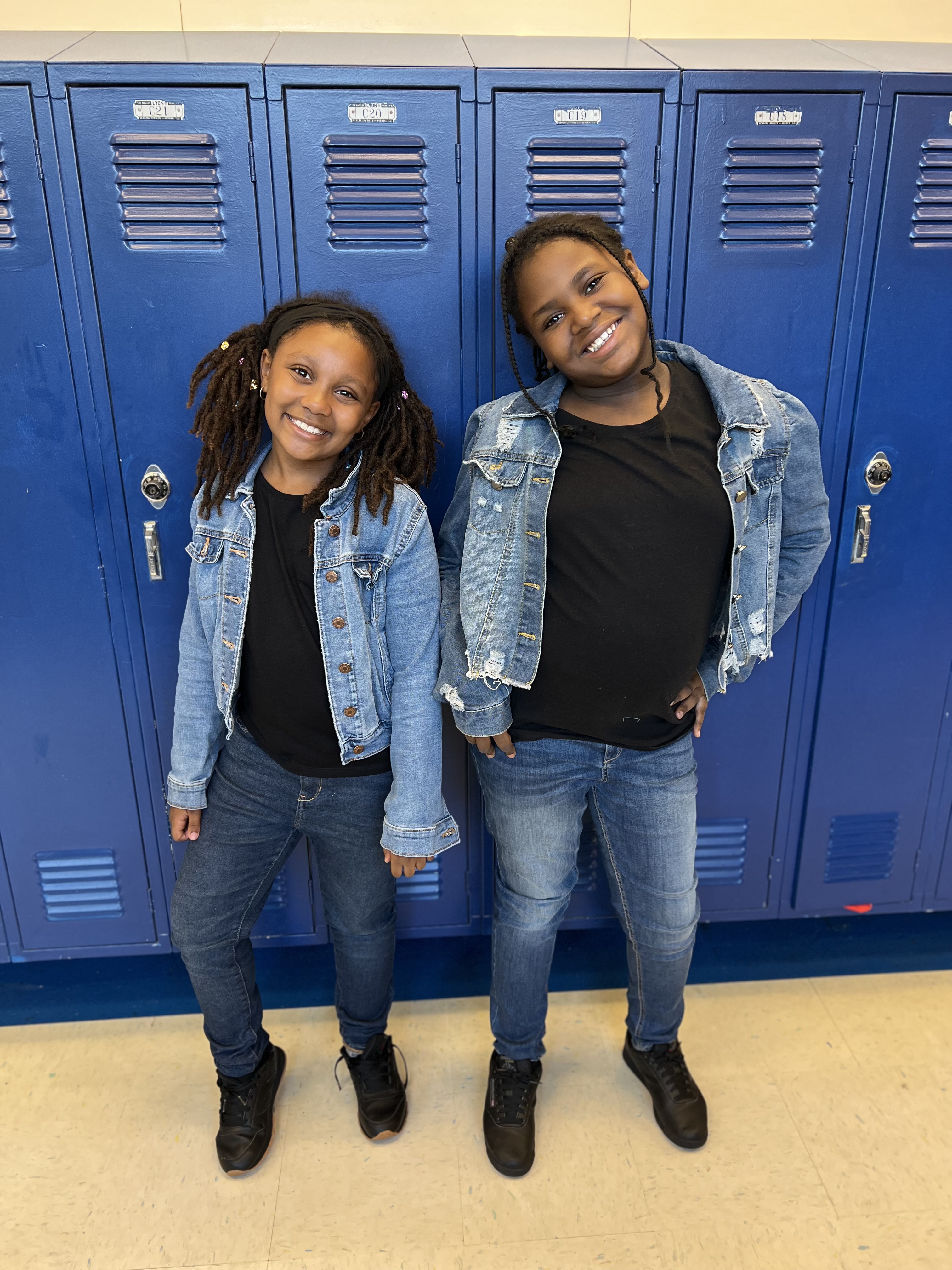 two students twinning