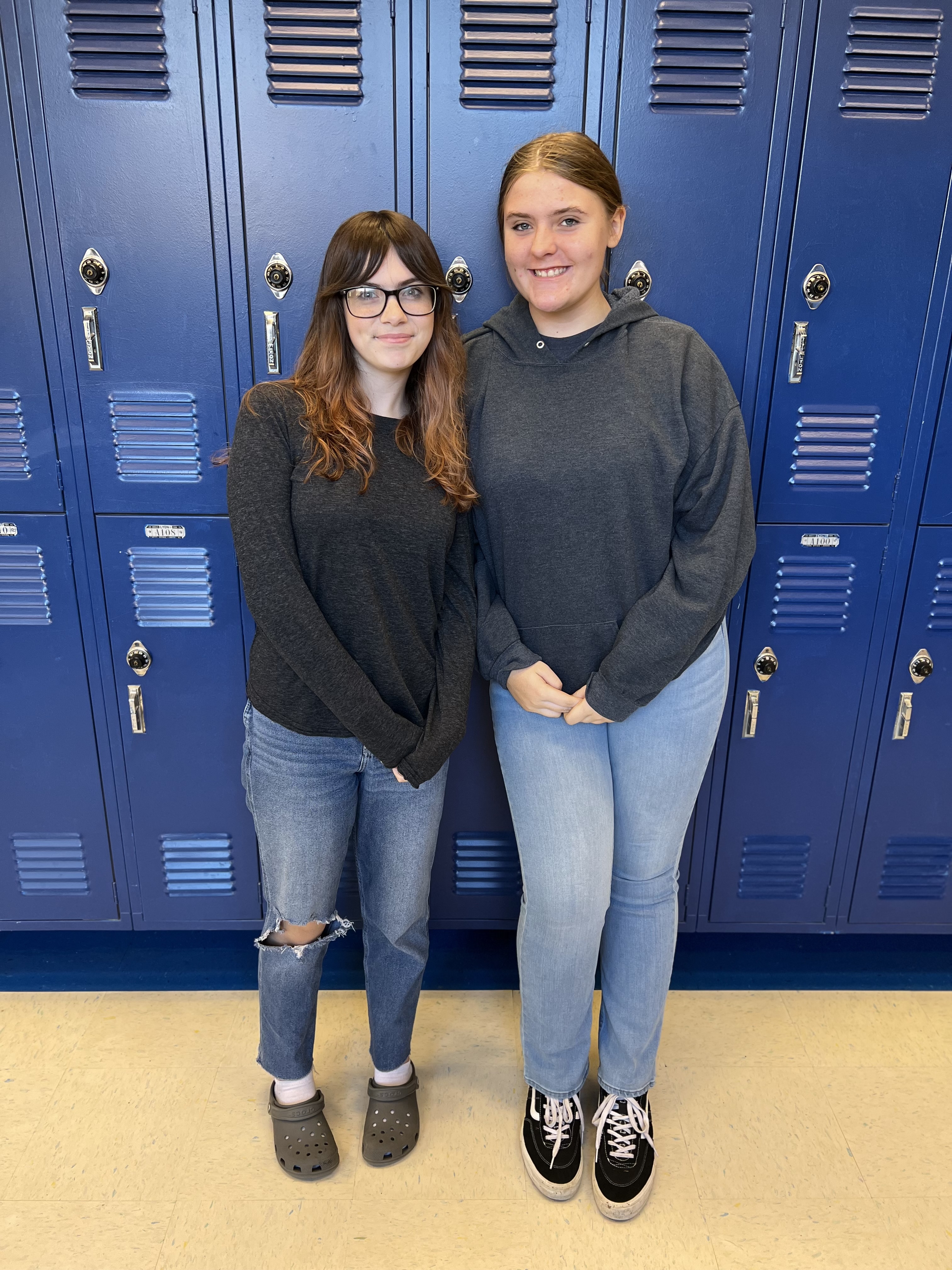 two students twinning